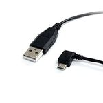 StarTech.com 3 ft / 91cm Micro USB Cable - A to Left Angle Micro B - USB Type A - 90 Degree Micro-USB Type B (M) - Black (UUSBHAUB3LA)