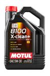 Motul 106377 8100 X-Clean+ Engine Oil (5w-30) -5 Liter