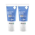 The Derma Co Sali-Cinamide Anti-Acne Face Wash|With 2% Salicylic Acid & 2% Niacinamide I Treats Active Acne & Fades Acne Marks I For Oily & Combination Skin I Power of 2 Actives|For Unisex|80 ml x 2
