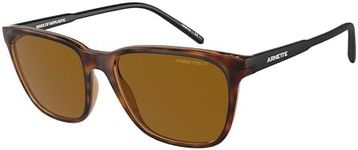 ARNETTE Cortex AN4291 277083 57MM Dark Havana/Brown Polarized Square Sunglasses for Men + BUNDLE With Designer iWear Complimentary Eyewear Kit