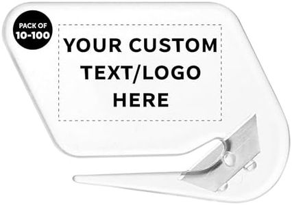 Custom Translucent Plastic Letter Openers Set of 10/50/100, Personalized Bulk Pack - Perfect for Home or Office - Clear