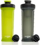 Contigo Shake & Go Fit 2.0 Shaker Bottle, 28oz, 2 Pack, Yellow & Black