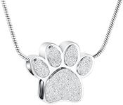 QGJNSGC New Necklace for Memory Your Cats Pets (Silver)
