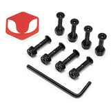 Venom 1" - Allen Key Directional Skateboard Deck Bolts/Screws/Hardware - Black