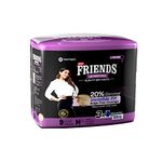 Friends UltraThins Slim Fit Adult Diapers (Dry Pants) for Women - Medium – 9 Count - with thin design, peach colour, and anti-rash - Waist Size 25-48 Inch ;6 3.5-122 cm