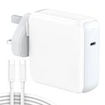 96W Mac Charger Compatible with MacBook Air MacBook Pro 13 14 15 16 inch 2024 2023 2022 2021 2020, M1 M2 M3 Mac Laptop, iPad M4 M2, Type C Fast Power Adapter with 2M/6.6FT MacBook Charger Cable USB C