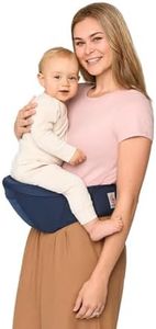 Ergobaby Ergonomic Baby Carrier Hip Seat with Storage, Comfortable Wide Waistbelt and Lumbar Support (17-45 lb) from The Brand Leader in Carriers, Lift Hip Seat, Midnight Blue