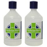 2 x 500ml Bottles of C.M.S Medical Sterile Saline Solution Eye and Wound Wash