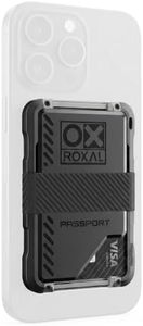 Roxal Premium Magnetic Wallet, Compatible with MagSafe & iPhone 17, 16, 15, 14, 13, 12 - CNC-Machined Aluminum Minimalistic & Luxury Design, RFID Blocking Thin Card Holder - Black