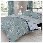 GC GAVENO CAVAILIA Duvet Bedding Set | Flower Comforter Cover & linen | Super King Bed Set| Duck Egg