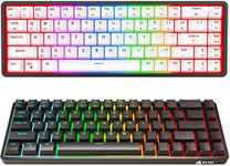 KLIM Shift Wireless Mechanical Keyboard - 2024 Version - Hotswap TKL RGB w/Extra 68 Keycap Set - Backlit Mini Gaming Keyboard - 2.4 GHz Wireless & Bluetooth Keyboard - 60 Percent Keyboard - PC Gamer