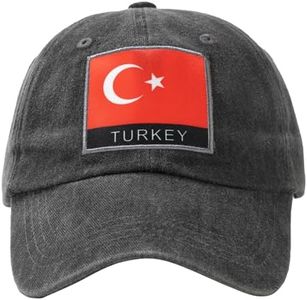 Trendessence 2026 World Cup Turkey Fan Baseball Cap,Adjustable Flag Baseball Hat for World Cup Fan Black