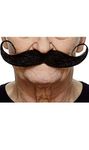 Mustaches Fake Mustache, Self Adhesive, Novelty, Capt' Hook False Facial Hair, Black Colors