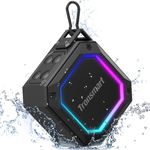 Tronsmart Groove 2 Portable Bluetooth Speaker with Deep Bass, IPX7 Waterproof Speaker with RGB Light, Bluetooth 5.3, 18H Playtime, AUX, TF Card for Shower, Outdoor, Travel