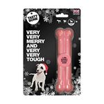 TastyBone Festive Nylon Dog Chew Toy for Small Dogs (Honey Roast Ham) - Christmas Dog Present, Indestructible for Aggressive Chewers, Everlasting Flavour, Made in the UK