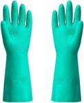 ThxToms Chemical Resistant Nitrile Gloves,Resist Household Acid, Alkali, Solvent and Oil, Latex Rubber Free, 1 Pair Extra Large