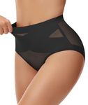 YADIFEN Tummy Control Underwear, Women’s Shapewear Control Panties, Low Rise Stomach Shapewear for Women Black/S