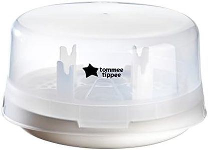 Tommee Tippee Microwave Steam Steriliser for Baby Bottles and Accessories, Kills Viruses and 99.9 percent of Bacteria, 4-Minute Sterilisation Cycle