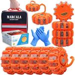 Marcala Emergency Flares for Cars 12-Pack | Roadside Safety Discs | LED Safety Flare Emergency Lights | The only COMPLETE Safety Disc Kit | Batteries Not Included | Feel safer on the road!!