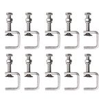 10Pcs Stainless Steel C Clamps Tiger Clamp Woodworking Clamp Heavy Duty C-Clamp Woodworking Welding U Clamps Wood Clamps with Stable Wide Jaw Openings (30mm-10Pcs)