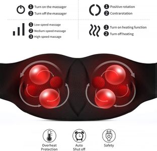 iKristin 3D Kneading Neck Massager with Heat – Gray