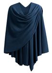 PULI Womens Cross Front Shawl Wraps Elegant ponchos Finely Draped Knitted Cape Cardigan For Evening dress Wedding Shawls