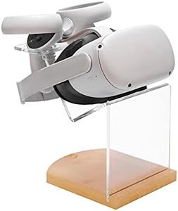 X-super Home Universal Desktop VR Headset Stand for Oculus Quest 2 ,Quest Rifts, Go, HTC Cosmos, Fits Touch Controllers Holder Virtual Reality Station Accessories