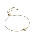 Ted Baker Sarsah Crystal Sparkle Heart Adjustable Bracelet (Gold Tone/Crystal)