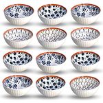 Spatlus Porcelain Bowls Set, 300 ML Serving Bowls Cereal, Salad, Pasta, Soup, Dessert, Suitable for Restaurant & Kitchen, Dishwasher Microwave Safe for Dining (12 -Piece)