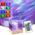 Dittybuy Galaxy Projector Sensory Lights - Northern Lights Aurora Light Projector Luminorthe Cube with 16 Colors Lighting Remote Timer Projector Lights for Bedroom Room Decor for Teen Gifts