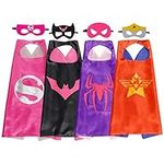 Kids Costumes 4PCS Superhero Capes Set for Boys, Girls Dress Up Party Favors (4-Pack)