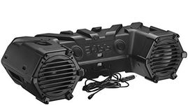 BOSS Audio Systems ATVB95LED Bluetooth, Amplified, ATV/UTV Sound System, Weather-Proof Marine Grade, Bluetooth Remote, 12 Volt Application Friendly, Black