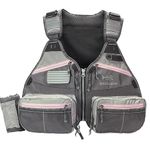 BASSDASH Fly Fishing Vest Adjustable Size with Detachable Water Bottle Holder for Men and Women FV07