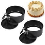 Zocipro 2Pcs Round Cake Tins for Baking, 4.7 Inch Non Stick Springform Baking Tin with Removable Bottom, Small Cheesecake Tins Moulds Pan for Pie Cheesecake Pizzas Quiches