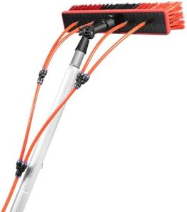 26 Ft Water Fed Pole Kit,Outdoor Tall Window Cleaner Car Glass Solar Panel Cleaning System,Water Fed Brush Extendable Pole Kit Washer Duster Washing Tool