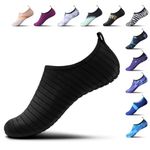 SIMARI Water Shoes for Women Men Aqua Socks Beach Swim Surf Pool Anti-Slip Summer Outdoor 144 Black