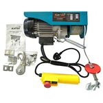 KATSU Electric Hoist Lift Upto 250KG Overhead Electric Hoist 220V 18M Electric Wire Hoist Remote Control Garage Auto Shop Overhead Lift