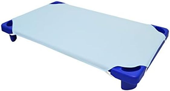 American Baby Company 100% Cotton Percale Toddler Day Care Cot Sheet, Blue, 23" x 40"