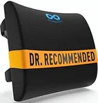 Everlasting Comfort Lumbar Support Pillow - Memory Foam Back Support for Posture, Back Pain with Adjustable Straps, Breathable Mesh Cover - Lumbar Pad for Office Chair, Car, Recliner, Gaming, Computer