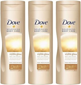 3x Dove Nourishing Body Care Self Tanning Lotion 250ml each Fair to Medium
