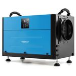 COSTWAY 155 PPD Commercial Dehumidifier, 1900 Sq.Ft Crawl Space Dehumidifier with 9.8 FT Drain Hose & Wired Remote Control Panel, Ideal for Basement, Warehouse, Job Site (Blue)