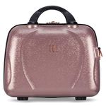 it luggage -Vanity Case- Sparkle-Pink- -13.8 Inches-Handbag For Women - Polycarbonate- Cosmetic Bag -35Cm