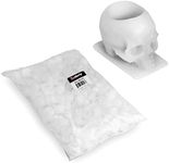 Saferly Skull Tattoo Ink Caps Cups for Tattooing, Disposable Pigment Holder with Base, Microblading Permanent Makeup Tattoo Supplies, Size #16 Large, Bag of 200, White