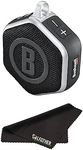 Bushnell Golf Wingman Mini GPS Speaker - Audible & Accurate Distances, Multiple Mounting Options for Cart or Walking (Black/Silver) The Golfather Cleaning Cloth Bundle