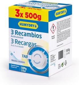 Set de 3 Tabletas Antihumedad - Recambios antihumedad - Aroma Neutro - Ideal para Absorber la Humedad de Armarios, Baños y Habitaciones - 500 g - Humydry