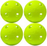 Franklin Sports Plastic Softballs - Indestruct-A-Ball Plastic Practice Softballs - Official Size 11" Training Softball for Batting Practice - Yellow - 4 Pk