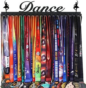 Goutoports Dance Medal Holder Display-Dance and Gymnastics Athletic Competition Medal Rack Display Wall Mounted-Over 60 Medals Easy to Install.