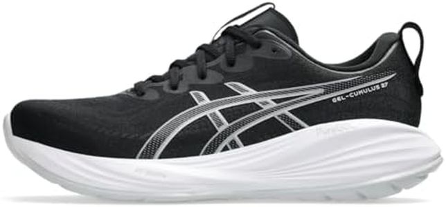 ASICS Men's Gel-Cumulus 27 Running Shoes, Black/Concrete, 10 Wide