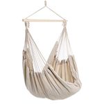 Detex Hammock Chair Swing Portable Garden Seat Tree Travel Camping 150KG Indoor Outdoor Swinging Hanging Creme