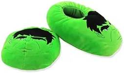 Marvel Avengers Incredible Hulk Mooshy Plush Adult Mens Slippers (Medium, Green)